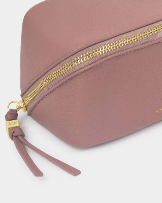 Katie Loxton Fold-Out Make Up Bag in Deep Rose