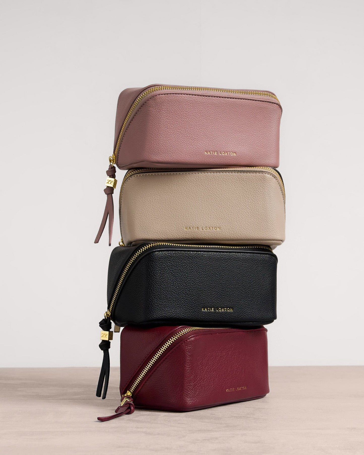 Katie Loxton Fold-Out Mirror Make Up Bag in Black