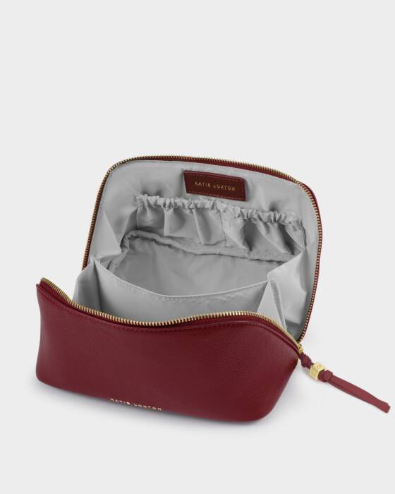 Katie Loxton Soho Medium Make Up/ Wash Bag in Cherry