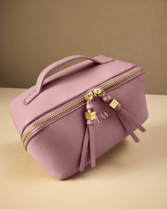 Katie Loxton Soho Medium Make Up/ Wash Bag in Deep Rose