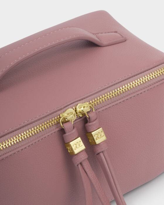 Katie Loxton Soho Medium Make Up/ Wash Bag in Deep Rose