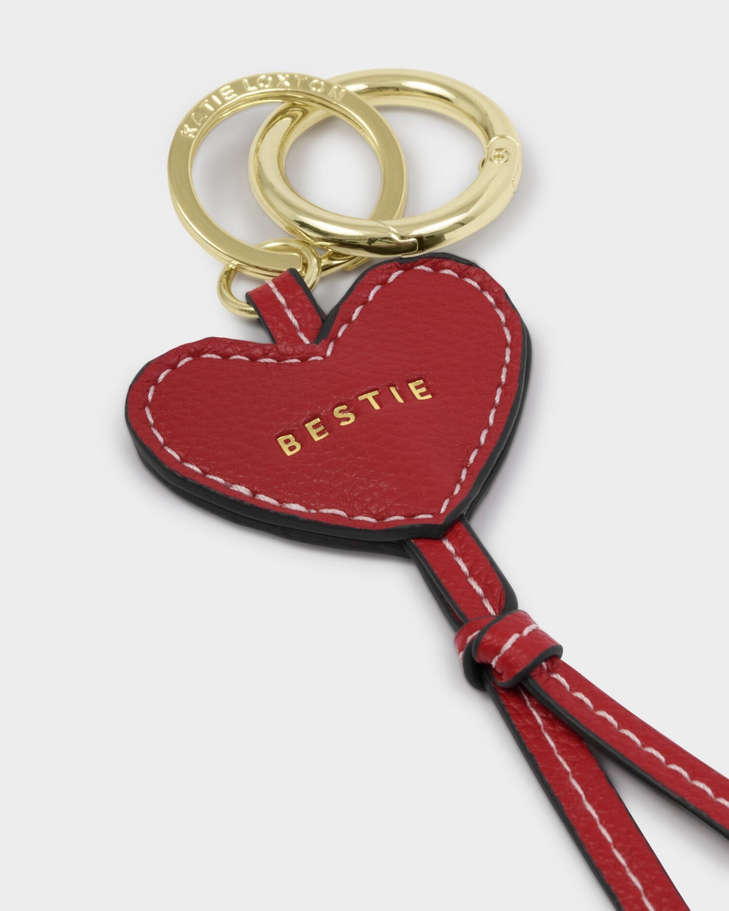 Katie Loxton Heart Bag Charm Keyring - Bestie - Red