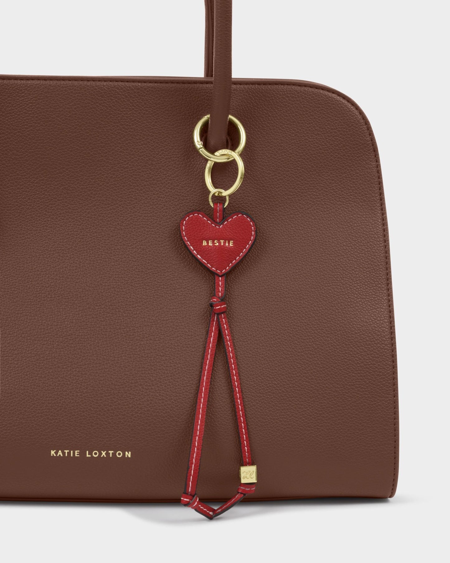 Katie Loxton Heart Bag Charm Keyring - Bestie - Red