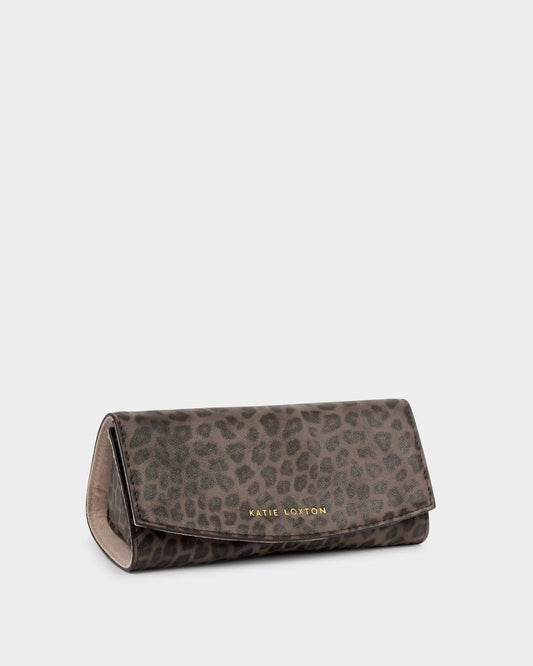 Katie Loxton Suedette Travel Jewellery & Accessories Organiser in Leopard