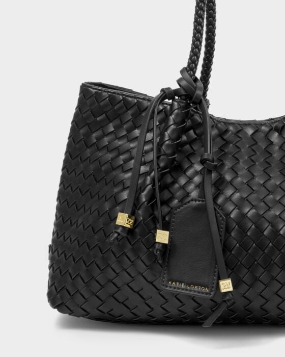 Katie Loxton Nova Small Shoulder Tote in Black