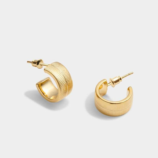 Katie Loxton Chiana Snake Huggie Hoop Earrings - Gold Coated