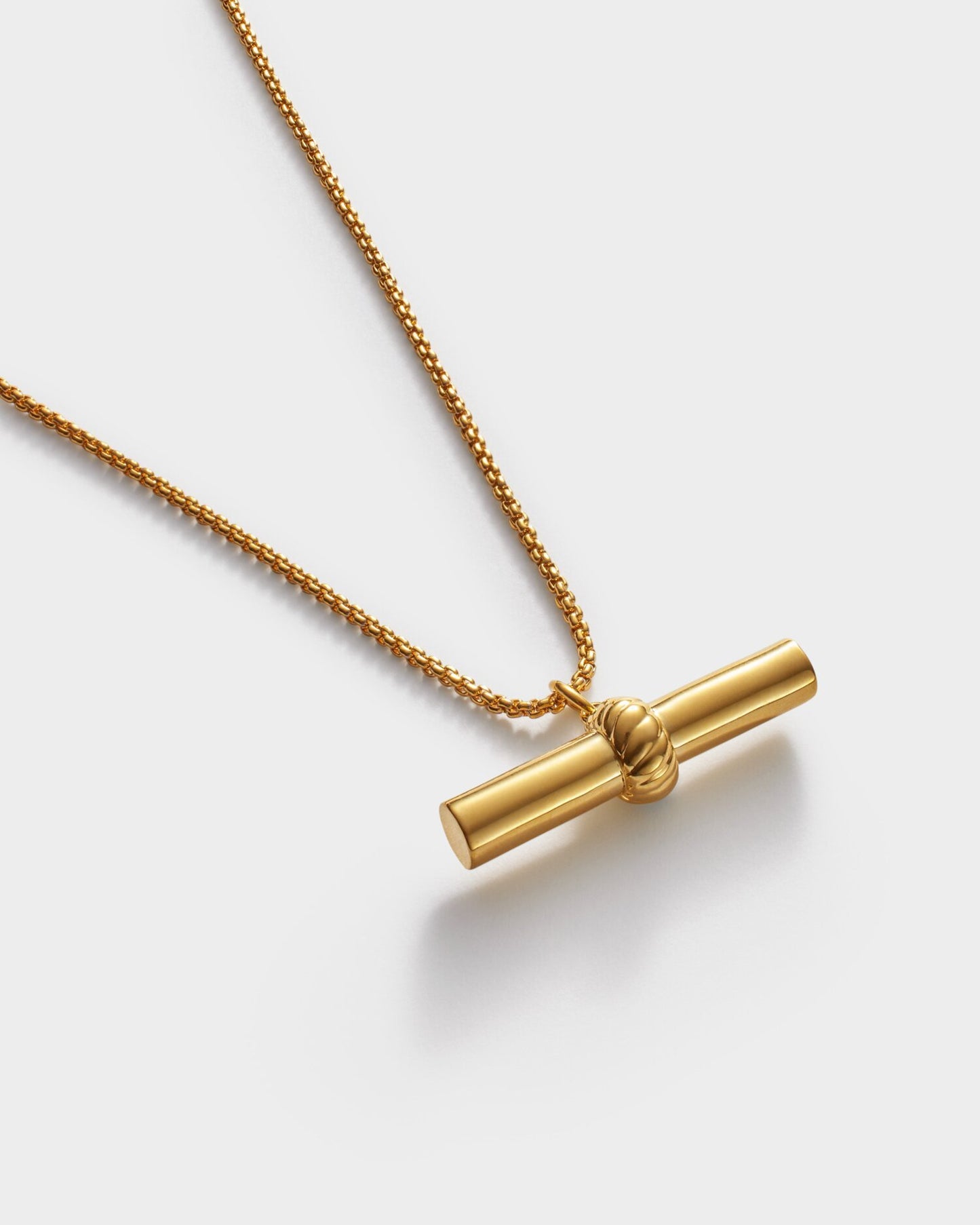 Katie Loxton Themis Large T-Bar Necklace - Gold Coated