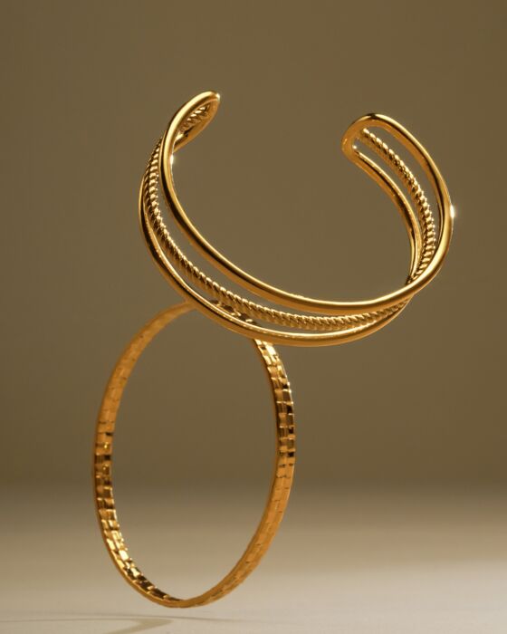 Katie Loxton Taya Waterproof Gold Woven Bangle