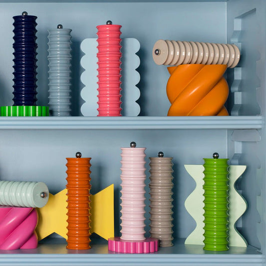 Addison Ross Leaf Green Twister Salt or Pepper Mill