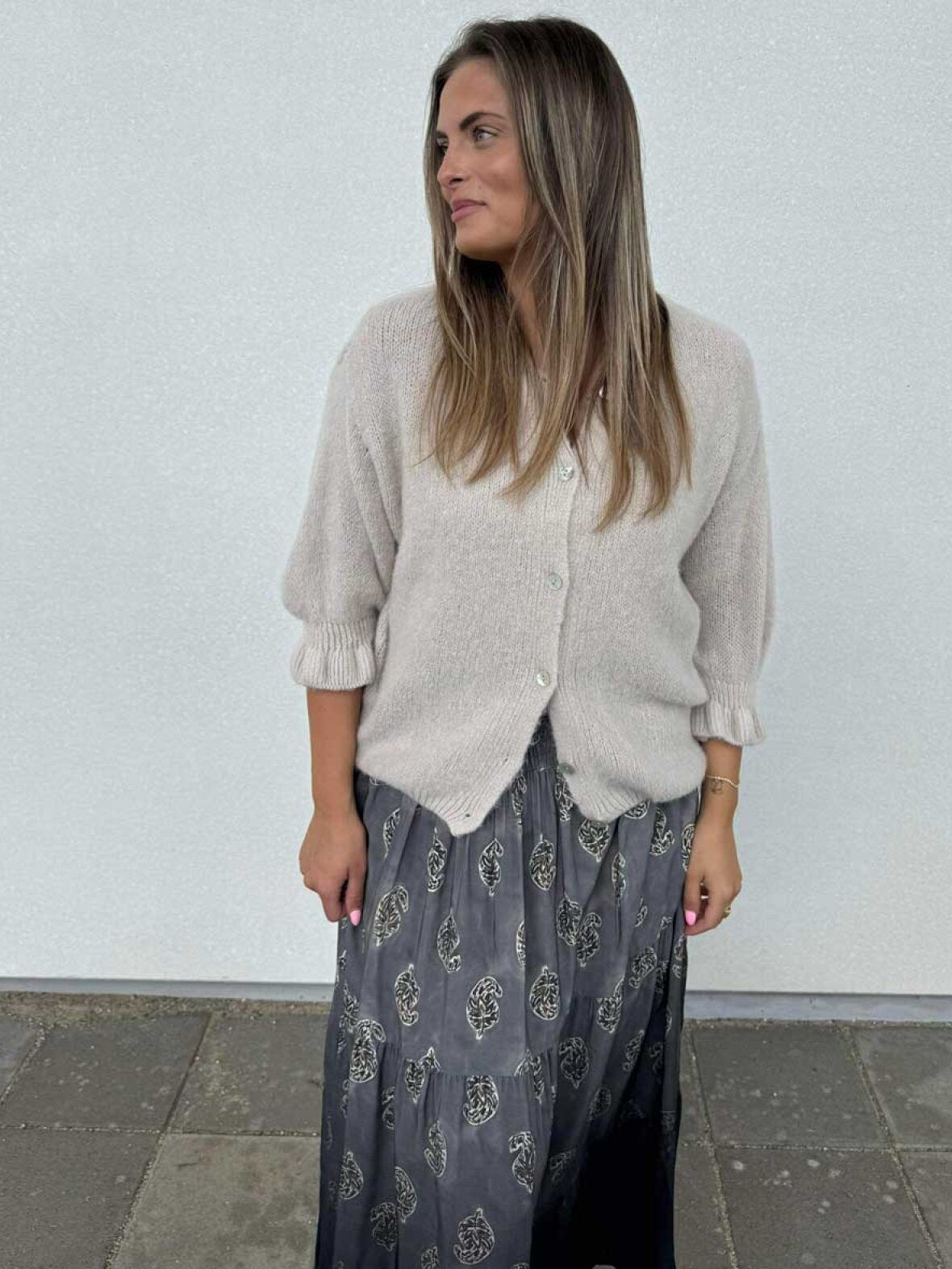 Marta Juliana Cardigan in Beige