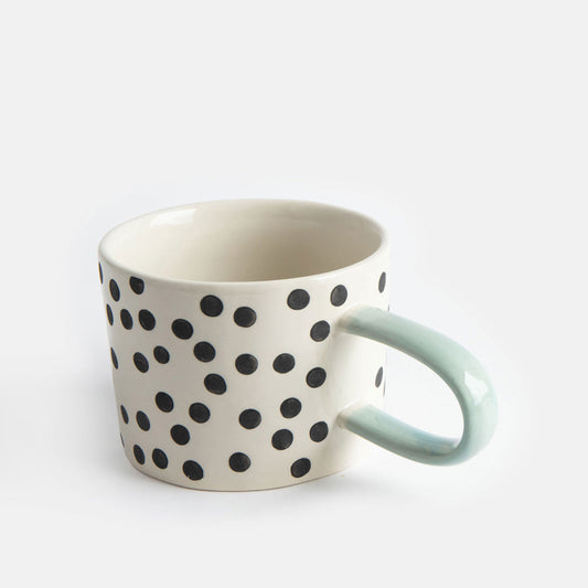 Caroline Gardner Mono Dots Ceramic Mug