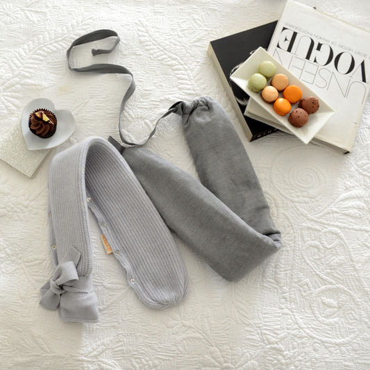 YUYU Hot Water Bottle Brushed Cotton In Pebble Grey