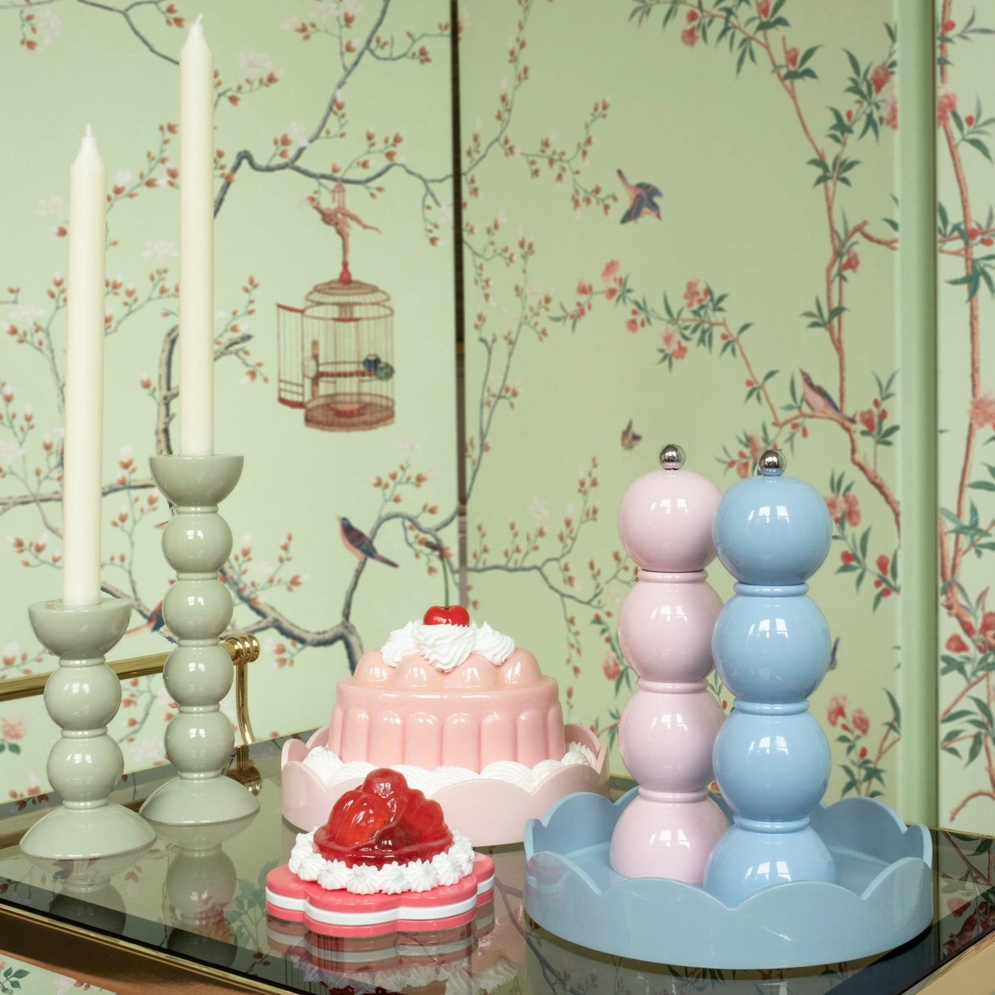 Addison Ross Pink Bobbin Salt or Pepper Mill