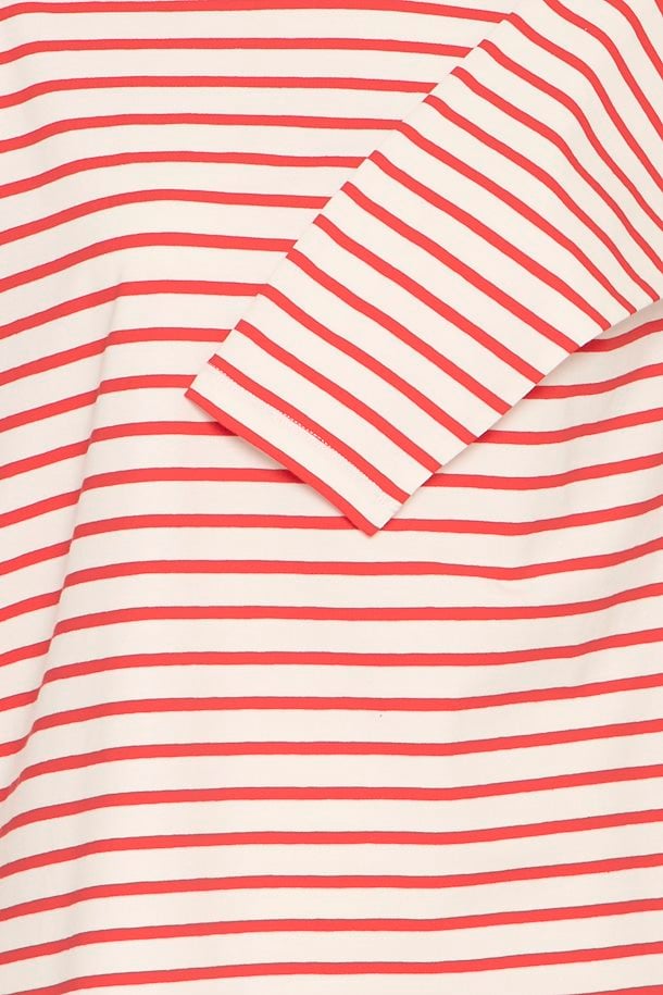 Fransa Siva Tee in Poinsettia Mix Stripe