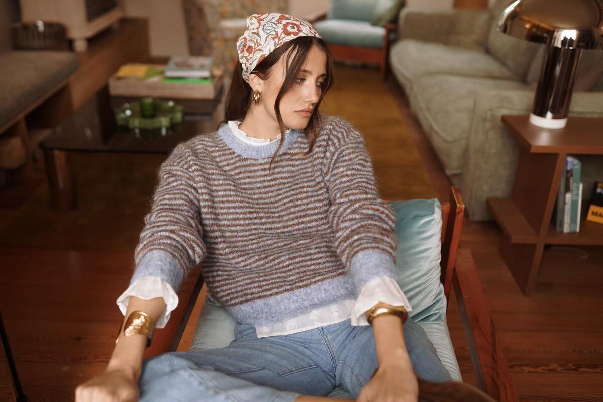 Etta Soft knit Sweater with stripes