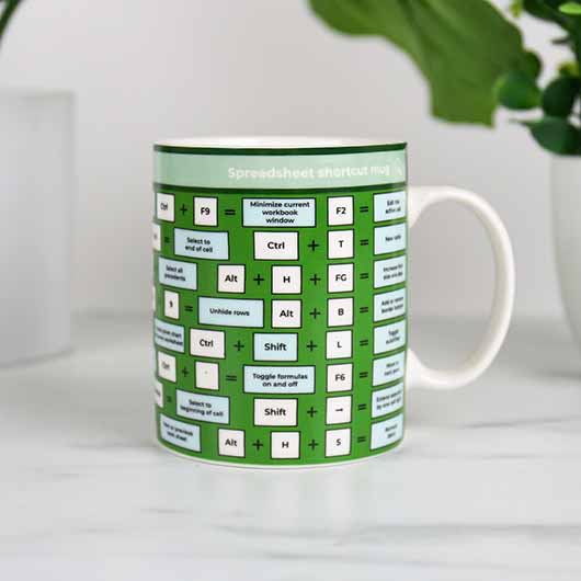 Excel Spreadsheet Shortcut Mug