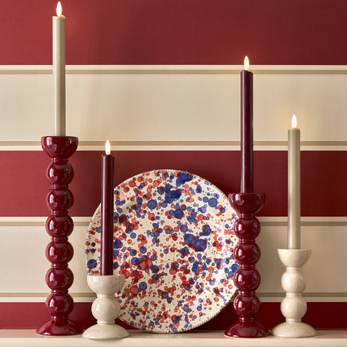 Addison Ross Tall Cherry Bobbin Candlestick - 24cm