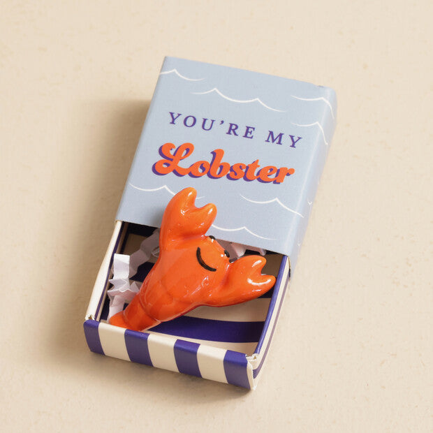 Lisa Angel Tiny Matchbox Ceramic Lobster Token