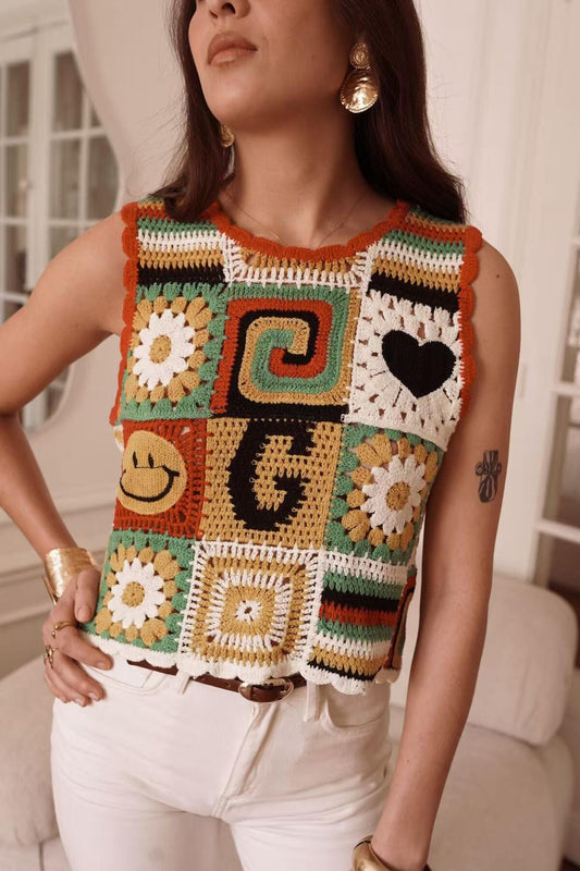 Jinni Sleeveless Crochet Top
