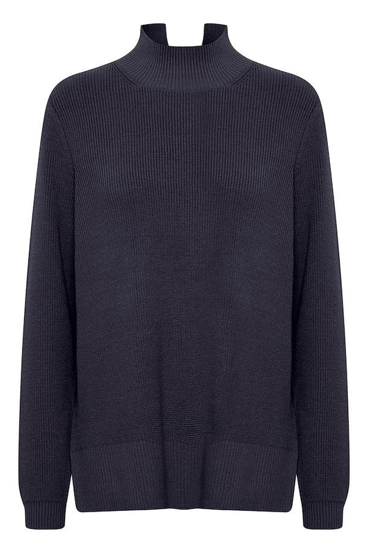 ICHI Boston LS Pullover in Total Eclipse