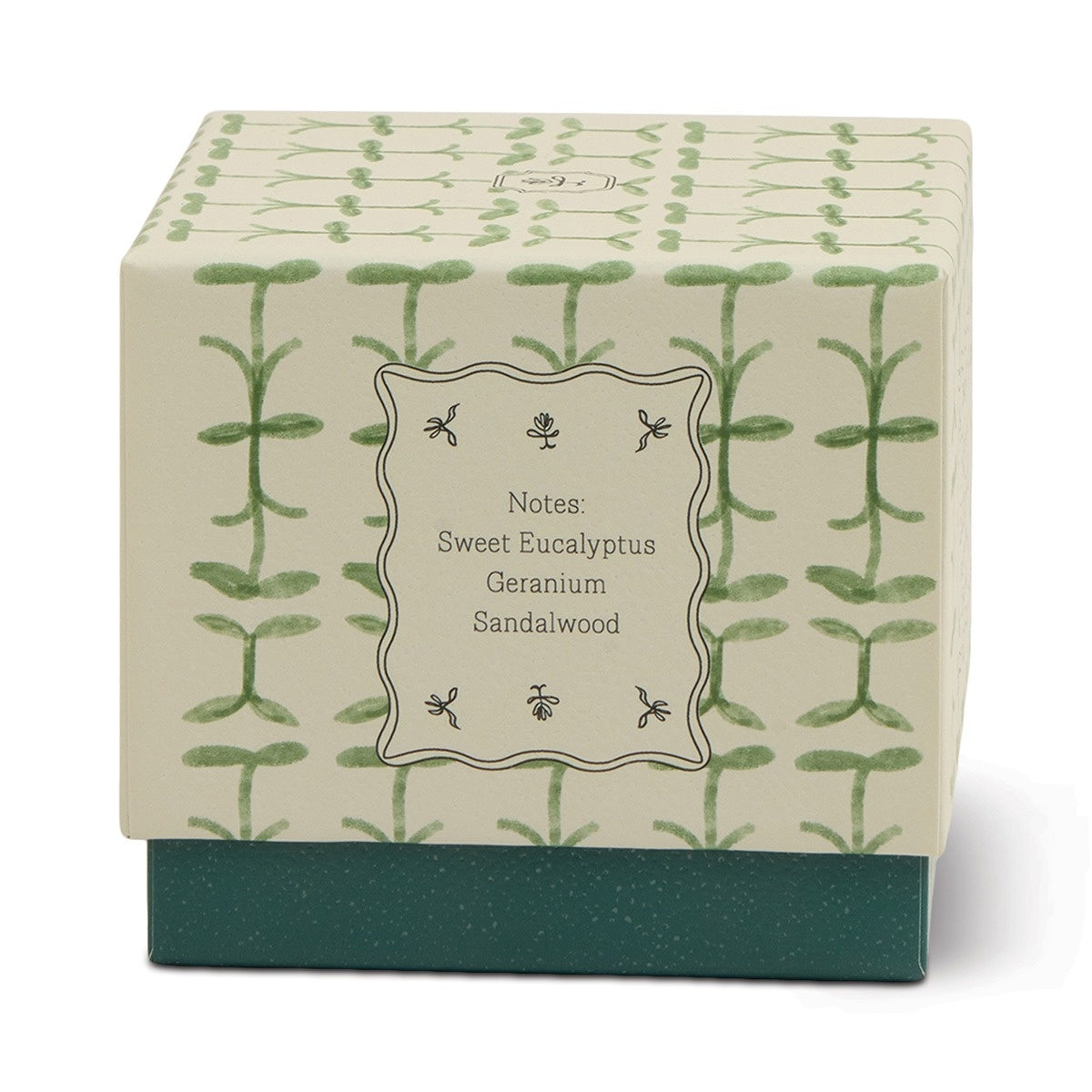 Paddywax ‘Verbena & Lemongrass’ Green & Dark Green Tulip Glass Candle