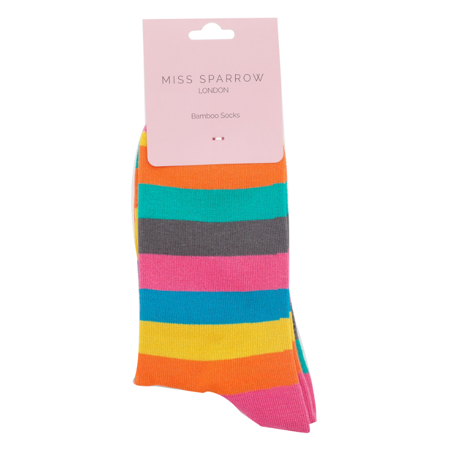 Miss Sparrow Thick Stripes Socks Bright