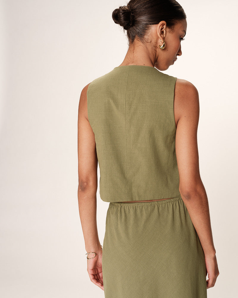 Grace & Mila Reubens Waistcoat in Green