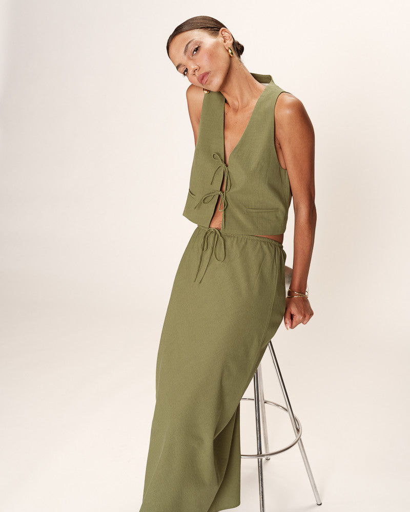Grace & Mila Reubens Waistcoat in Green