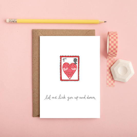 You've Got Pen On Your Face - Stamp - Valentines Greeting Card