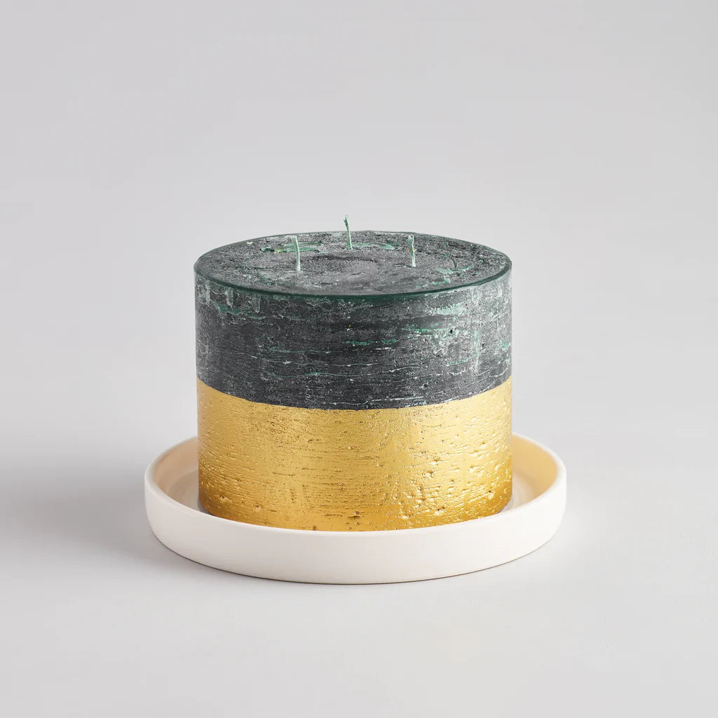 St Eval Candle Plate Large Matt White