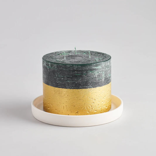 St Eval Candle Plate Large Matt White