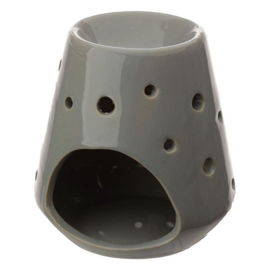 Tapered Ceramic Oil Burner with Circular Cut Outs