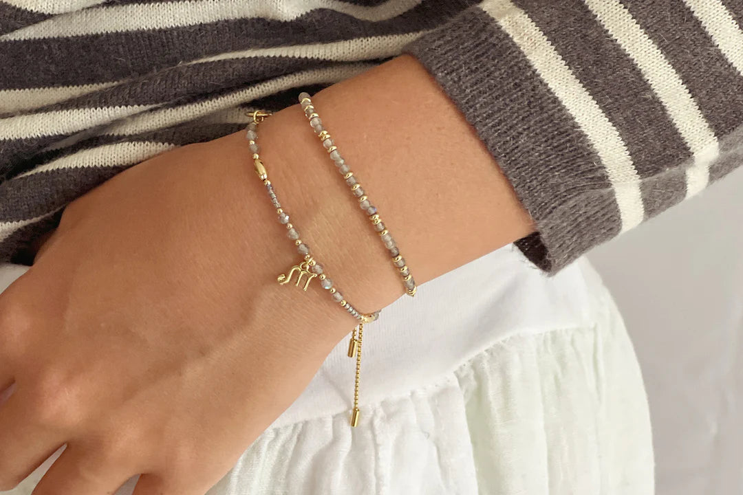 Boho Betty Scorpio Zodiac Gemstone Gold Bracelet
