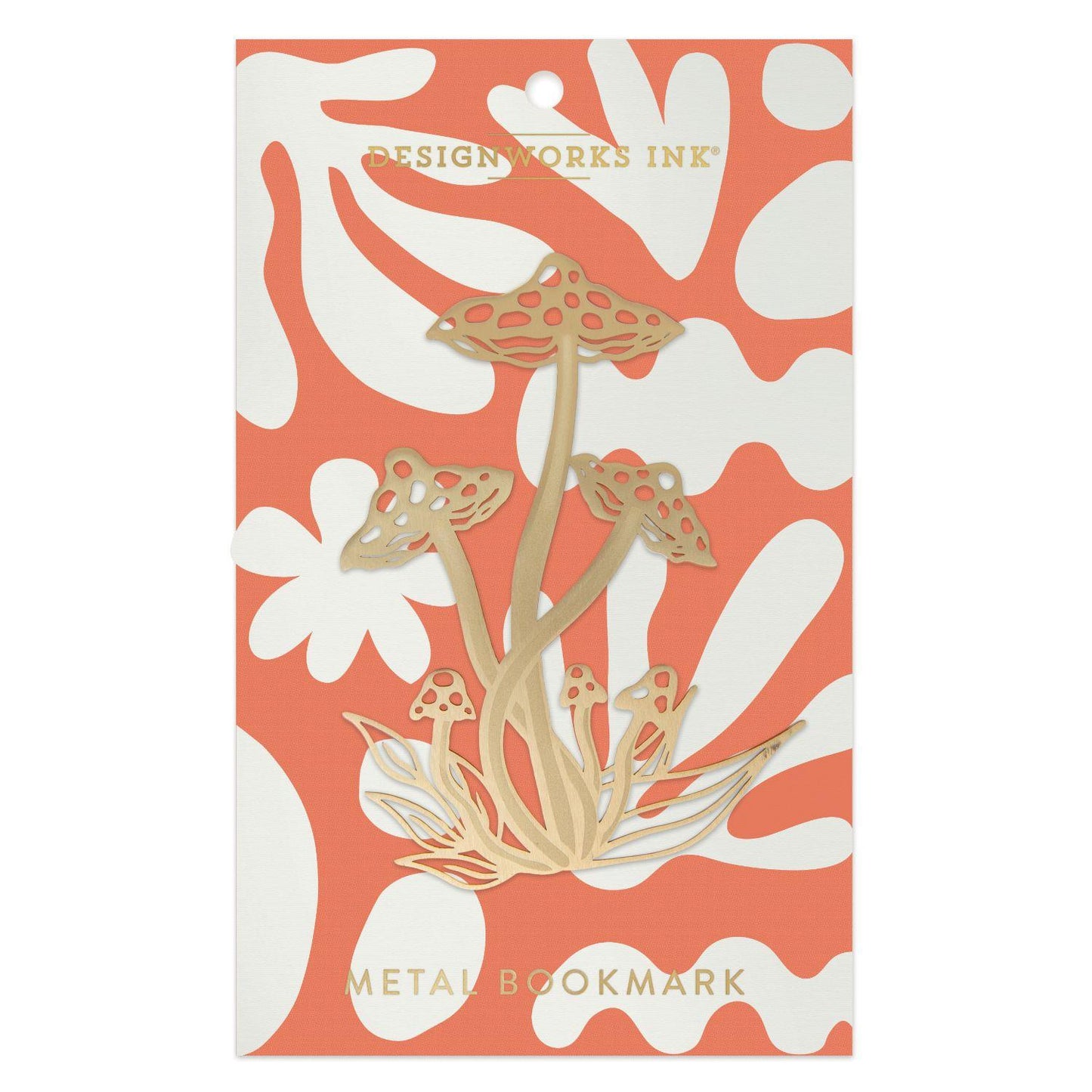 Gold Mushroom Metal Bookmark by Designworks Ink