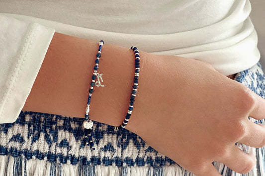 Boho Betty Pisces Zodiac Gemstone Silver Bracelet
