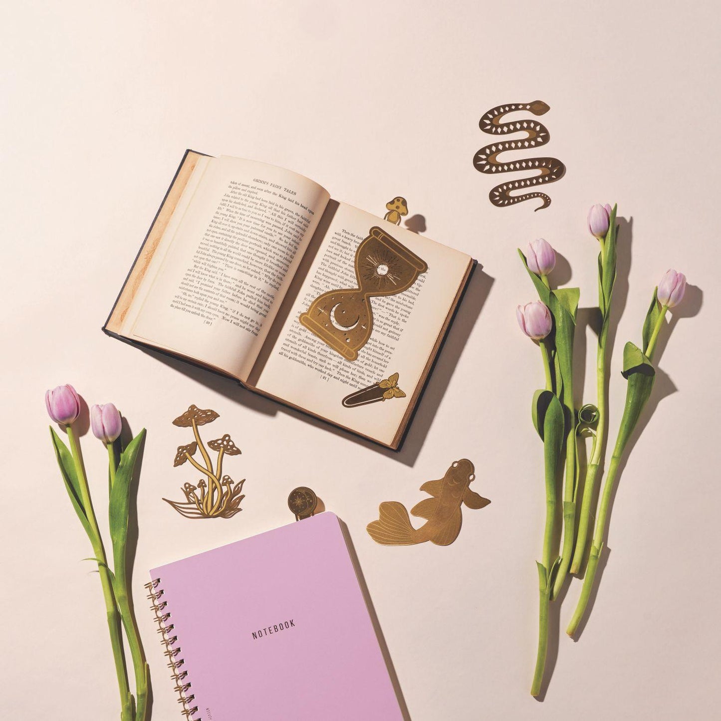 Designworks Ink Mushroom Gold Metal Bookmark