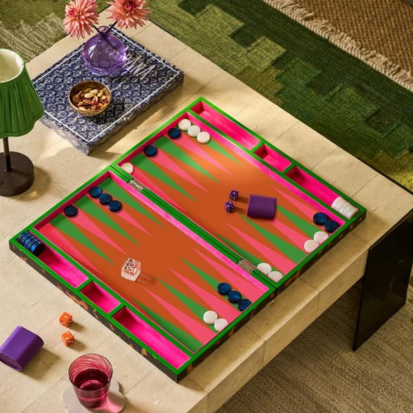 Addison Ross Lacquer Backgammon Tortoiseshell