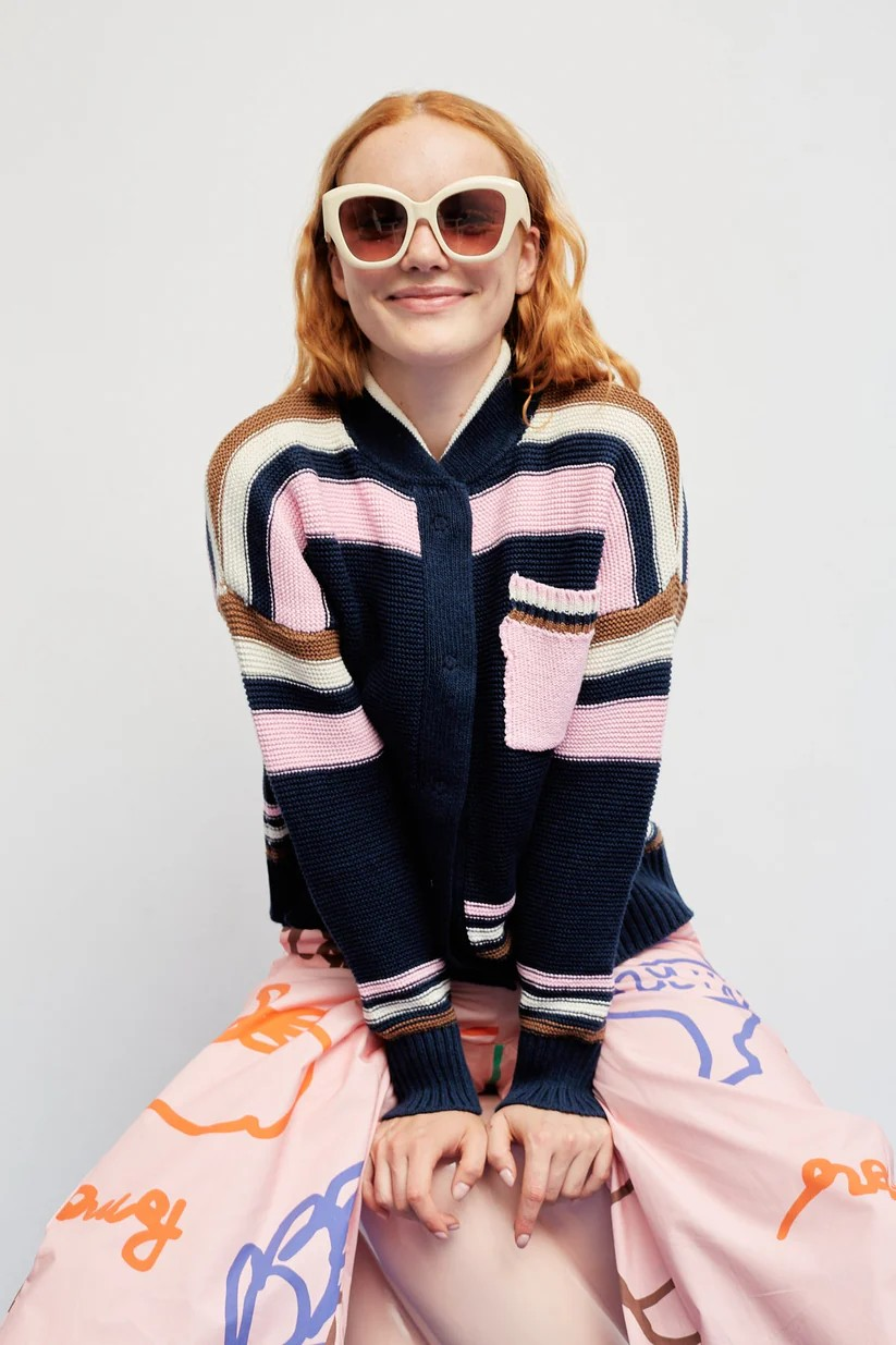 Dr Bloom Blue Tennis Sweater