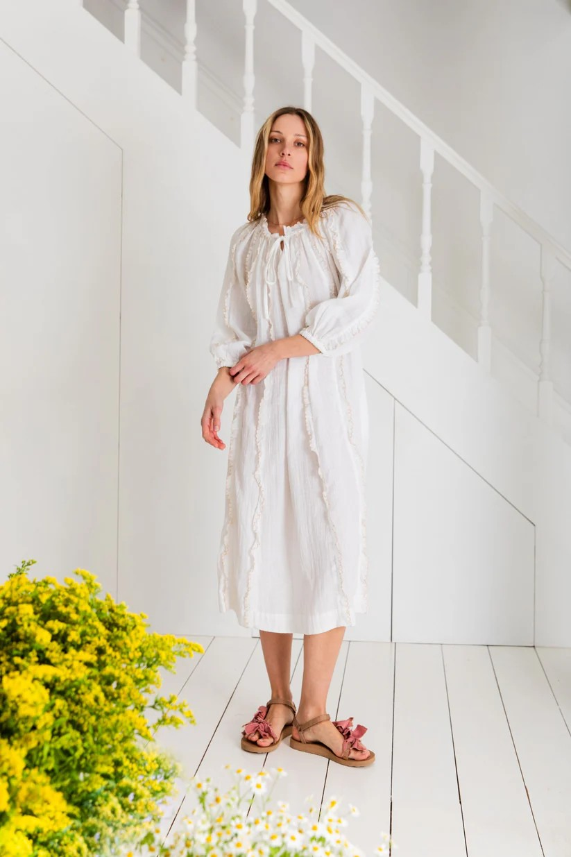 Bonte London Fleur Dress in White