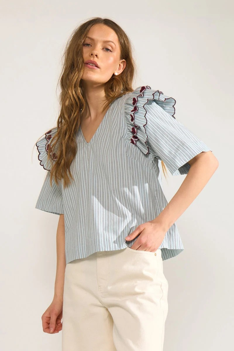 Numph Ditty Blouse in Floaty Blue