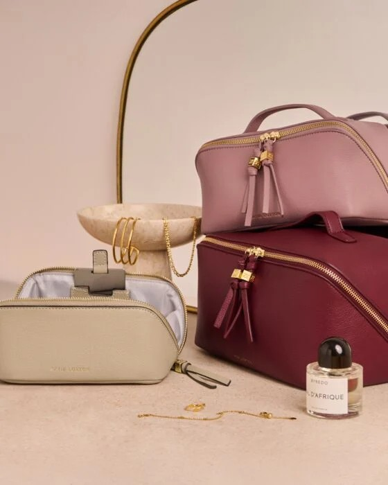 Katie Loxton Soho Medium Makeup & Wash Bags. Gold Jewellery & a fragrance 