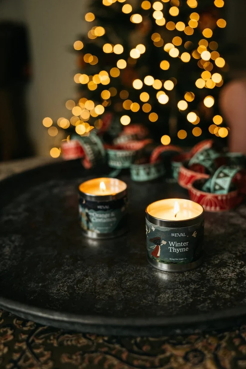 St Eval Gift Set Mini Tin Christmas - Winter Thyme & Orange & Cinnamon