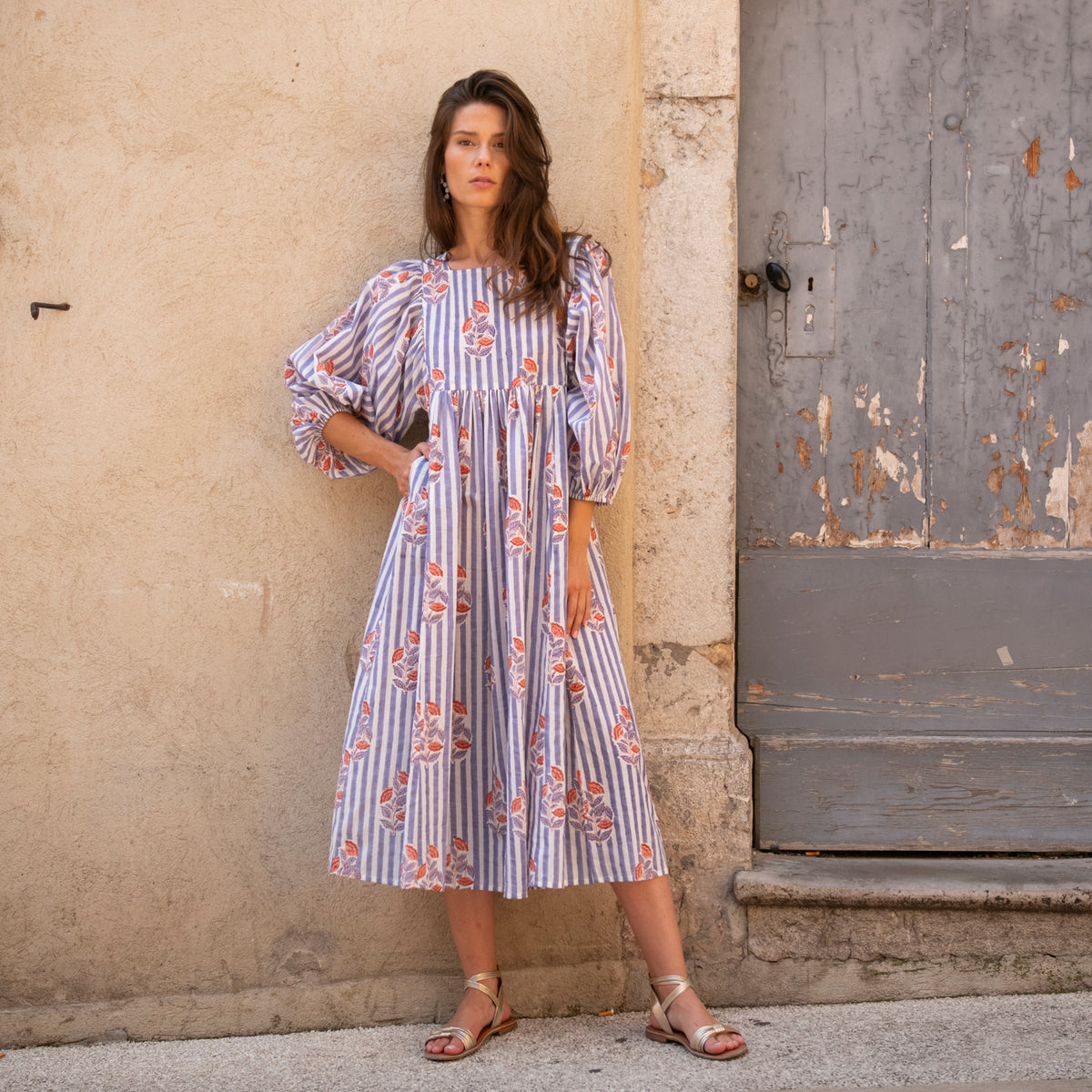 Zen Ethnic Lorette Beaulieu Dress in Lilac