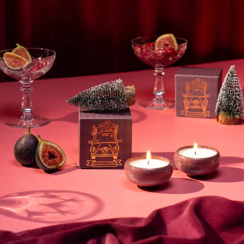 Zesty Lemons Sparkle Season - Driving Home For Christmas Tea Lights (Box of 2) - Christmas Spruce