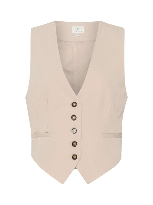KAFFE Sakura Waistcoat in Feather Grey