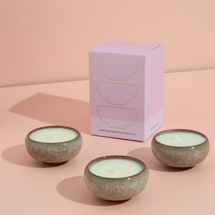 Zesty Lemons Contemporary Kiln Pink Tea Lights - Blackberry & Cedarwood