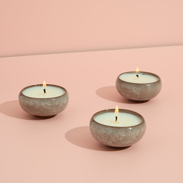 Zesty Lemons Contemporary Kiln Pink Tea Lights - Blackberry & Cedarwood