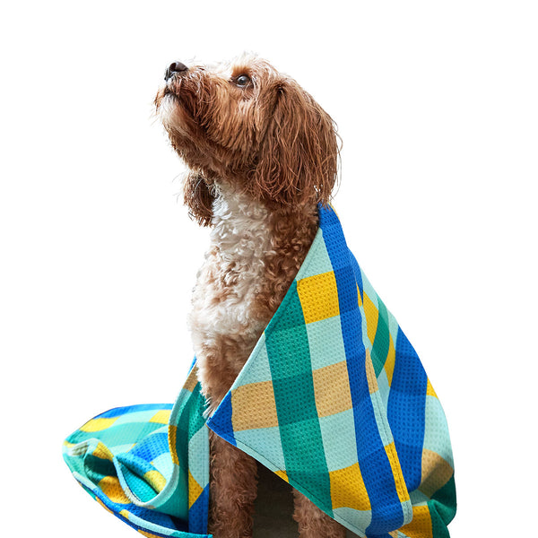 Dock & Bay Dog Towel - Puppy Plaid Large 120x70cm