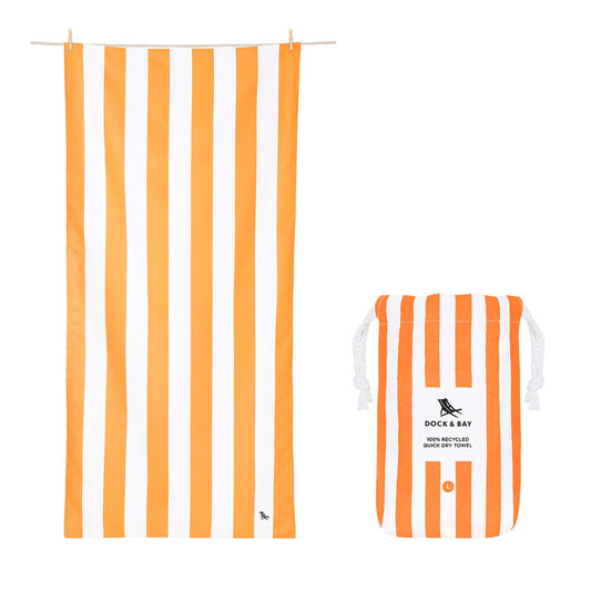 Dock & Bay Quick Dry Towels - Ipanema Orange 160x90cm