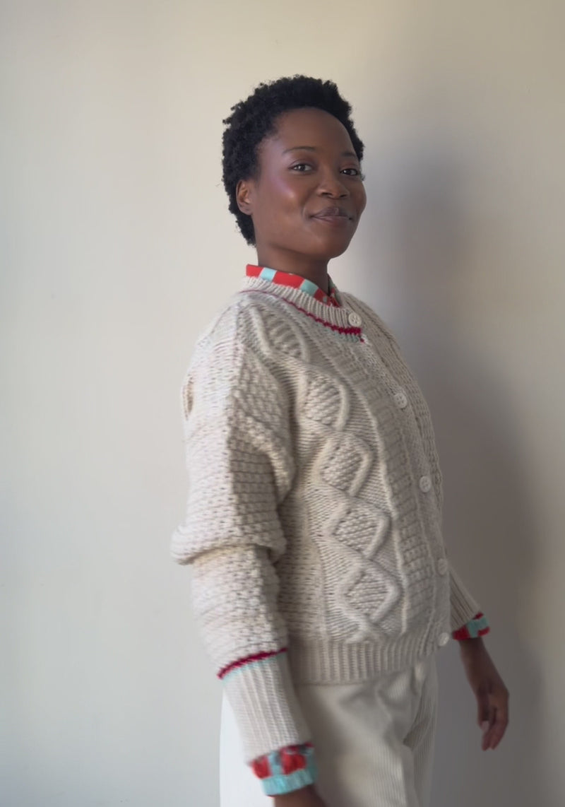 Dr Bloom Ecru Meadow Cardigan
